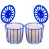 2pcs Blue Plastic Hollow Hanging Bird Cage Nest