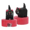 2pcs Cat Shaped Wooden Pencil Sharpener Manual Portable Black