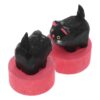 2pcs Cat Shaped Wooden Pencil Sharpener with 1 Hole Manual Black