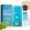 2PCS Face Sunscreen Stick,SPF 50+ Travel Sunscreen Stick,Hydrating Sunblock