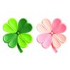 2pcs Four Leaf Clover Cute Bag Clip Set,Decorative Magnetic Fridge Magnets, 2 Sets of 8 Fun Food Sealing Clips (Green & Pink)