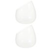2pcs Glass Slant Cut Bubble Bowl for Succulents and Basil Display