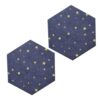 2pcs Hexagon Felt Board Wall Bulletin Board Display Board Decor