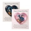 2pcs Magical Dragon Pocket Hug Card - Fantasy Dragon Heart Pocket Love