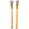 2PCS Metal Clay Sculpting Tool Ceramic Shaping Brush with Wooden Handle