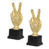 2pcs Plastic Mini Trophy Golden Cup Award for Student Presentation