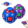2 Pcs Press to Spin Fidget Ball Spin Stress Spinner Sensory Fidget Toys