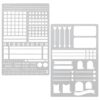 2 pcs Record Template Metal Journal Stencils for Dotted Journals Supplies