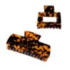 2 PCS Rectangle Claw Clips,Medium &Small Acetate Square Hair Claw Clip set