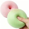 2 PCS Slow Rising Squishy Bread Toy, Pink & Green, Adult Stress Relief Squeeze Fidget Toy