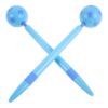 2pcs Soccer Spinner Pen with Rotating Football Topper, Blue Abs as Ink