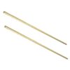 2pcs Solid Round Brass Rod 7.87 Inch Golden Brass Bar Stock