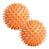 2 Pcs Spiky Hedgehog Massage Ball Set for Muscles, Portable Yoga Ball for Adults, Spiky Sensory Fidget Toys for Foot, Back and Neck, Deep Tissue Recovery for Body Tension Relief