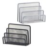 2pcs Three Tier Iron Mesh File Holder for Desk Letter Sorting Rack