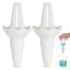 2 Pcs Universal Bottle Emptying Kit, Multi Tier Liquid Transfer Connector, Fits 0.59 to 1.38 in Bottle Mouths, Helps Reduce Waste, For Kitchen, Bathroom, Laundry Use