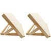 2 Pcs Wooden Tabletop Easels, 9.1 x 3.5 x 13 in Portable Drafting Board for Desk Painting, Drawing, Reading, and Display, Wood Color, Compact Desktop Stand for Art and Reading