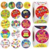 2 Roll Round Celebration Sticker for Home, 4 5, B