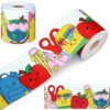 2 Rolls 32.8 ft Back to School Bulletin Board Border Trim, Kawaii Stationery & Smiley Face Classroom Border Roll, Decorative Trim for Teachers, Blackboard & Classroom Wall Decor (ZH23)
