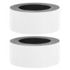 2 Rolls Magnetic Dry Erase Labels Roll, White Rubber Pet Sticker