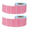 2 Rolls Pink Thermal Labels Roll 2 Self Adhesive Paper Address