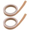 2 Rolls Wood Grain Edge Banding Tape PVC Khaki Self Adhesive