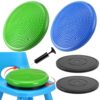 2 Set 2-in-1 Wobble Cushion, 360 Rotating Base, Blue & Green