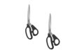 2 Sets 9" Black Scissors Bent Handle Stainless Steel All Purpose
