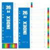 2 Sets Alphabet Binder Dividers, 26-Tab A-Z Dividers for 2/3/4/11 Ring 8.8X 11.7In Plastic Waterproof Alphabetical Binder Dividers with Index Tabs for School Office Filing Organization