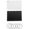 2 Sets Blank Flash Cards DIY Study Cards with Rings for Teachers Students Home Office Travel