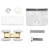 2 Sets Sliding Door Pulleys Four Bearing Trolley Assembly