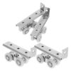 2 Sets Stainless Steel Wardrobe Pulley Sliding Door Wheel