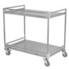 2 Shelf Rolling Cart Foldable Hand Truck 660lbs with Handle