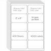 2" x 4" Shipping Address Labels 4000 Labels Sticker Paper for Printer