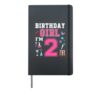 2 Year Old Girl Scientist 2nd Birthday Girl Science Hardcover Journal, Black