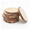 3-12cm Thick Natural Pine Round Unfinished Wood Slices Circles with Tree Bark Log Discs DIY Crafts Rustic Wedding Party Painting Wooden Crafts(10pcs 3-4cm)