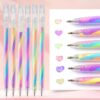 3-Color Rainbow Swirl Glitter Gel Pens, 1.2mm Sparkle Ink for Journaling
