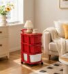 3-Drawer Rolling Storage Cart with Handle, 59x35x26cm