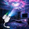 3-in-1 Galaxy Projector Night Light, 9 Modes USB Portable Star Projector