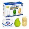 3-Pack Crunchy Squishy Toy Set, Mango Peanut and Soap Crunchy Squishy Toys with Textured Filling, Soft Novelty Fidget Toys for Desk, Travel, Party Favors and Gifts(3 pcs)