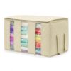 3-Section Foldable Storage Bag Organizer 61x33x30 cm, Beige