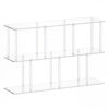 3-Tier Clear Bookshelf Acrylic 11.8''D X 47.2''W X 24.6''H