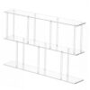 3-Tier Clear Storage Bookcase 11.8''D X 47.2''W X 24.6''H