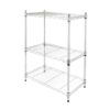 3-Tier Heavy Duty Chrome Metal Wire Storage Shelving Unit, Total 450lbs Load Capacity, 13.4Dx23.2Wx30.6H Inch 1-Inch Adjustable Tool-Free Assembly Rack For Closet Garage Laundry Pantry Organizer