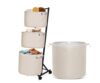 3-Tier Laundry Hamper Sorter, Rolling Laundry Storage Organizer with Removable Baskets and Wheels for Home, Bathroom, Dorm, Beige