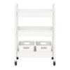 3-Tier Rolling Storage Cart, Utility Organizer Cart with 2 Storage Bins