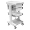 3-Tier Salon Cart with 2 Drawers, 110lb Rolling Storage Trolley Grey