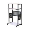 3-Tier Standing Desk with Wheels, Portable Projector Printer Cart for Home(Large)