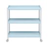 3-Tier Storage Cart, Mobile Office Shelving with Wheel