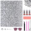 30000pcs Silver Resin Rhinestones Bedazzling Kit 2/3/4/5/6mm Mixed Sizes