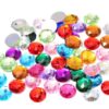 300Pcs 25MM Flat Back Round Acrylic Rhinestones Big Flatback Gems for Craft